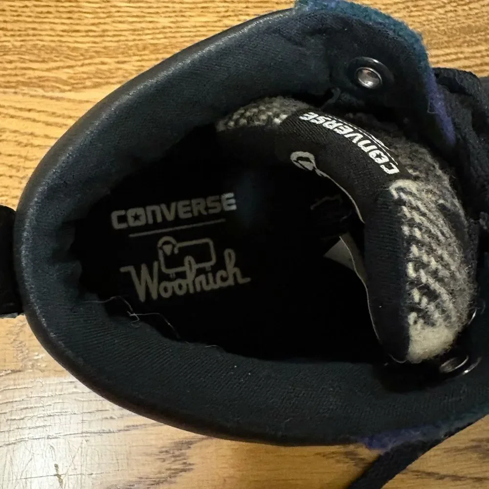 Converse X Woolrich Chuck Taylor Hightops Shoes. Size 8/mens 10/womens